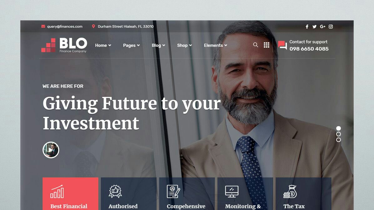 We will create a website to make your investment company standout